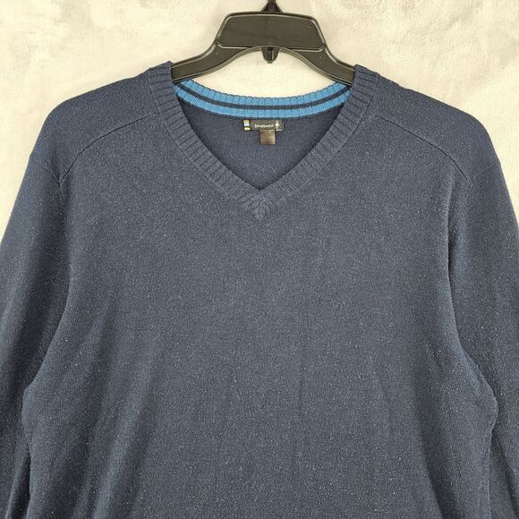 Smartwool‎ Mens Large V Neck Blue Sweatshirt Wool Blend ( Peeling) - Picture 3 of 8